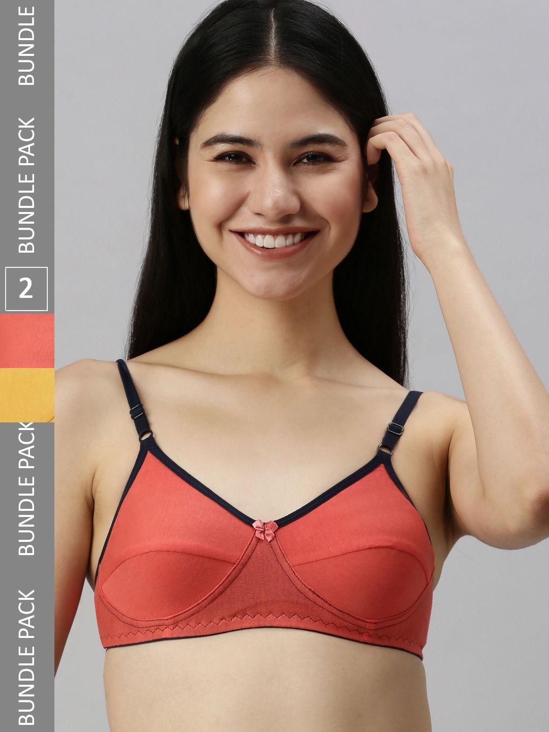 kryptic pack of 2 non-padded cotton everyday bra