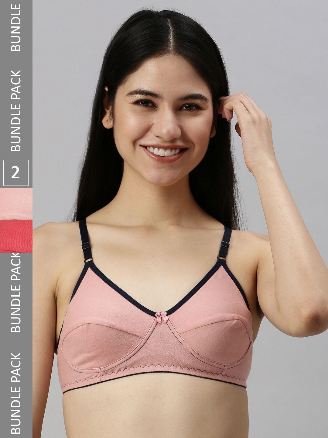 kryptic pack of 2 pure cotton everyday bra