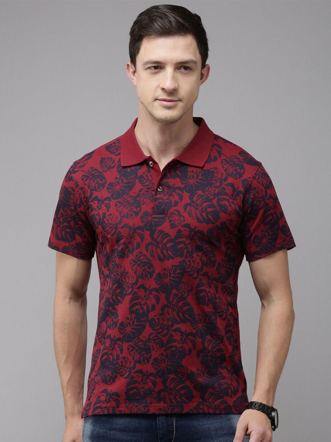 kryptic tropical printed polo collar pure cotton t-shirt