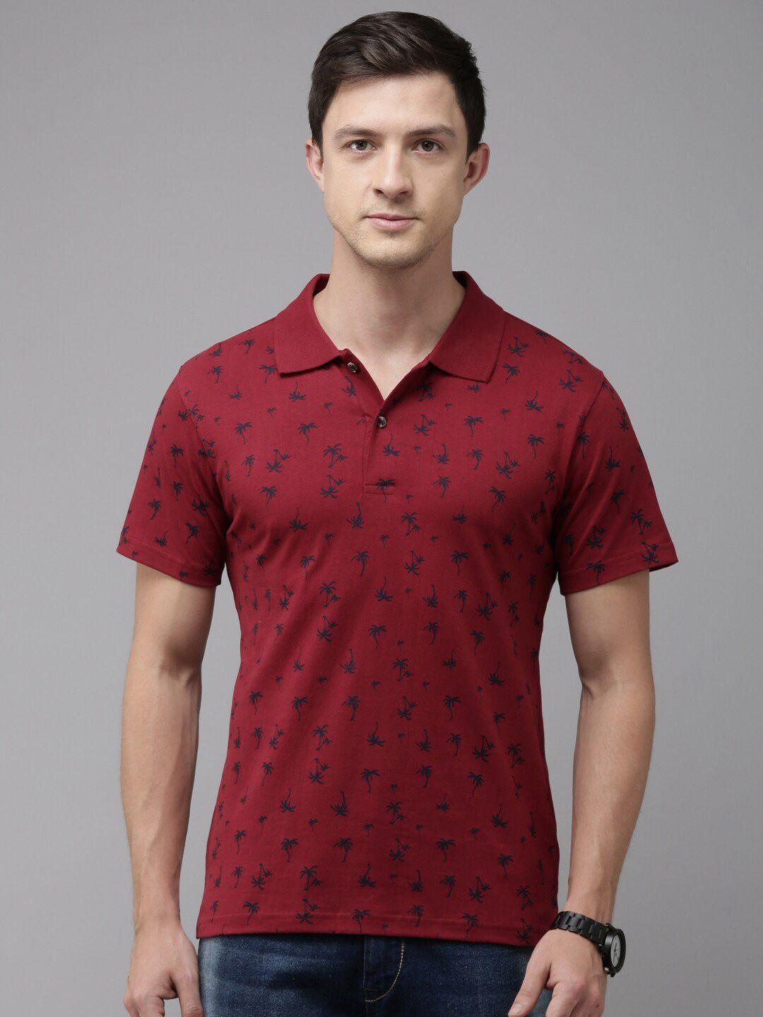kryptic tropical printed polo collar pure cotton t-shirt