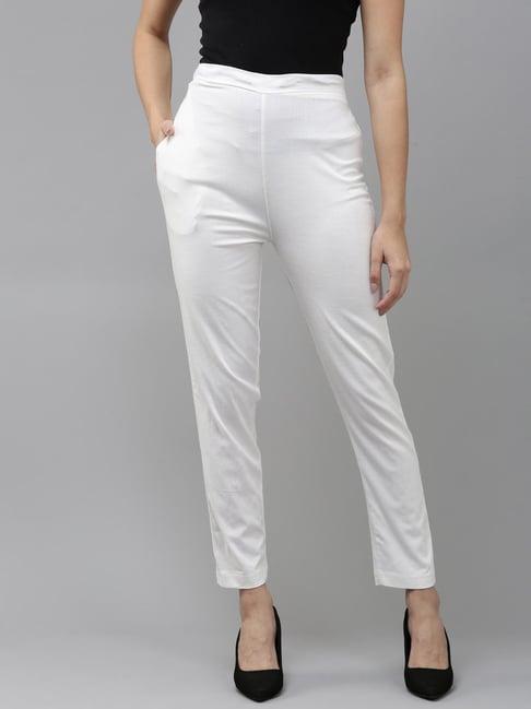 kryptic white regular fit regular fit mid rise pants