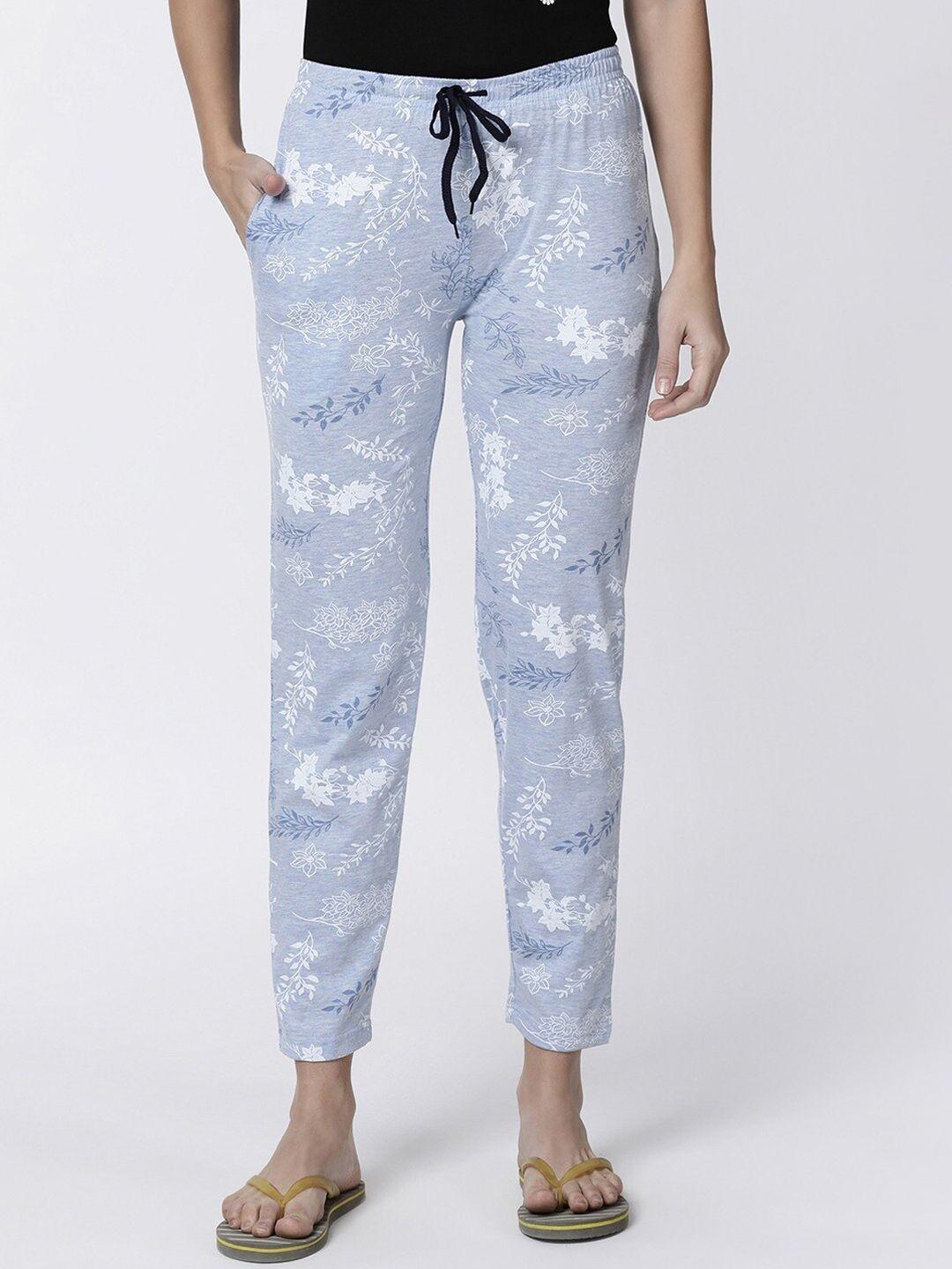 kryptic women printed pure cotton lounge pants