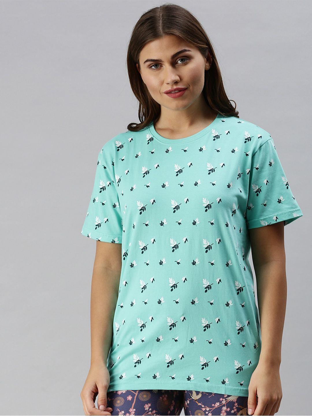 kryptic women round neck printed pure cotton t-shirt