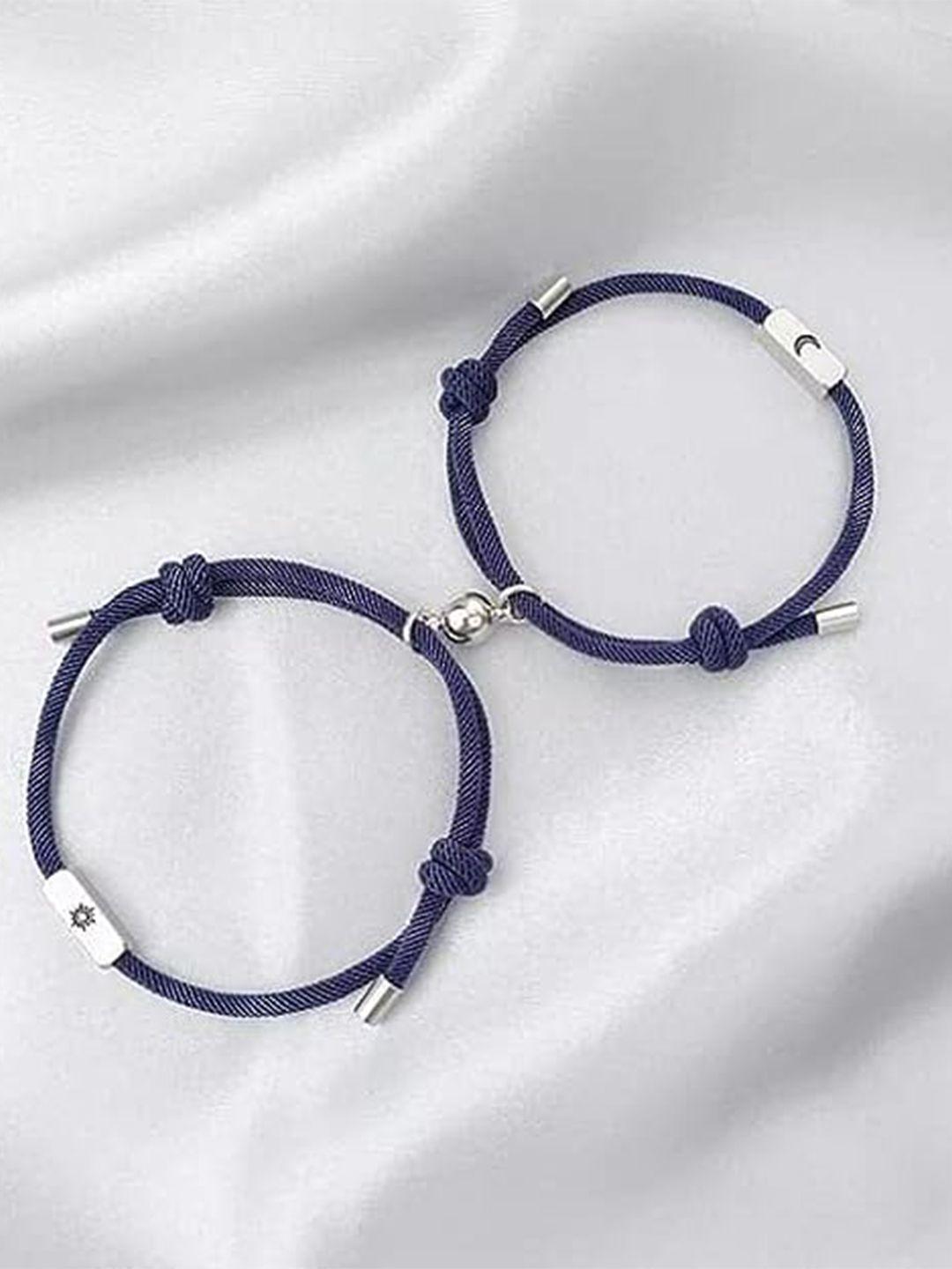 krystalz unisex set of 2 charm couples bracelet