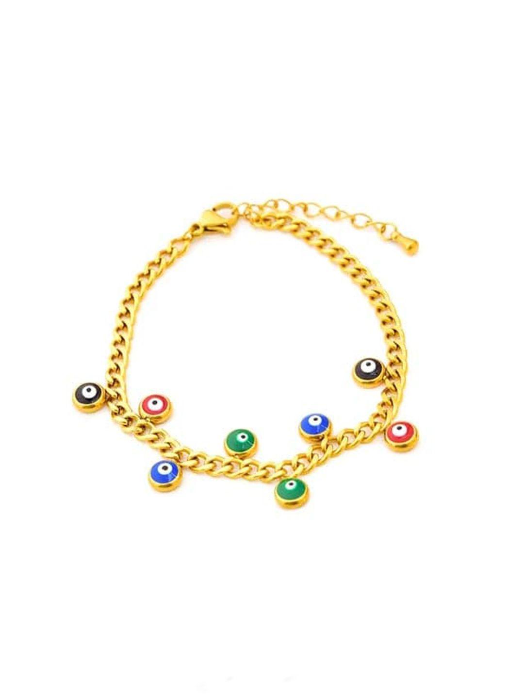 krystalz women gold-plated stainless steel charm bracelet