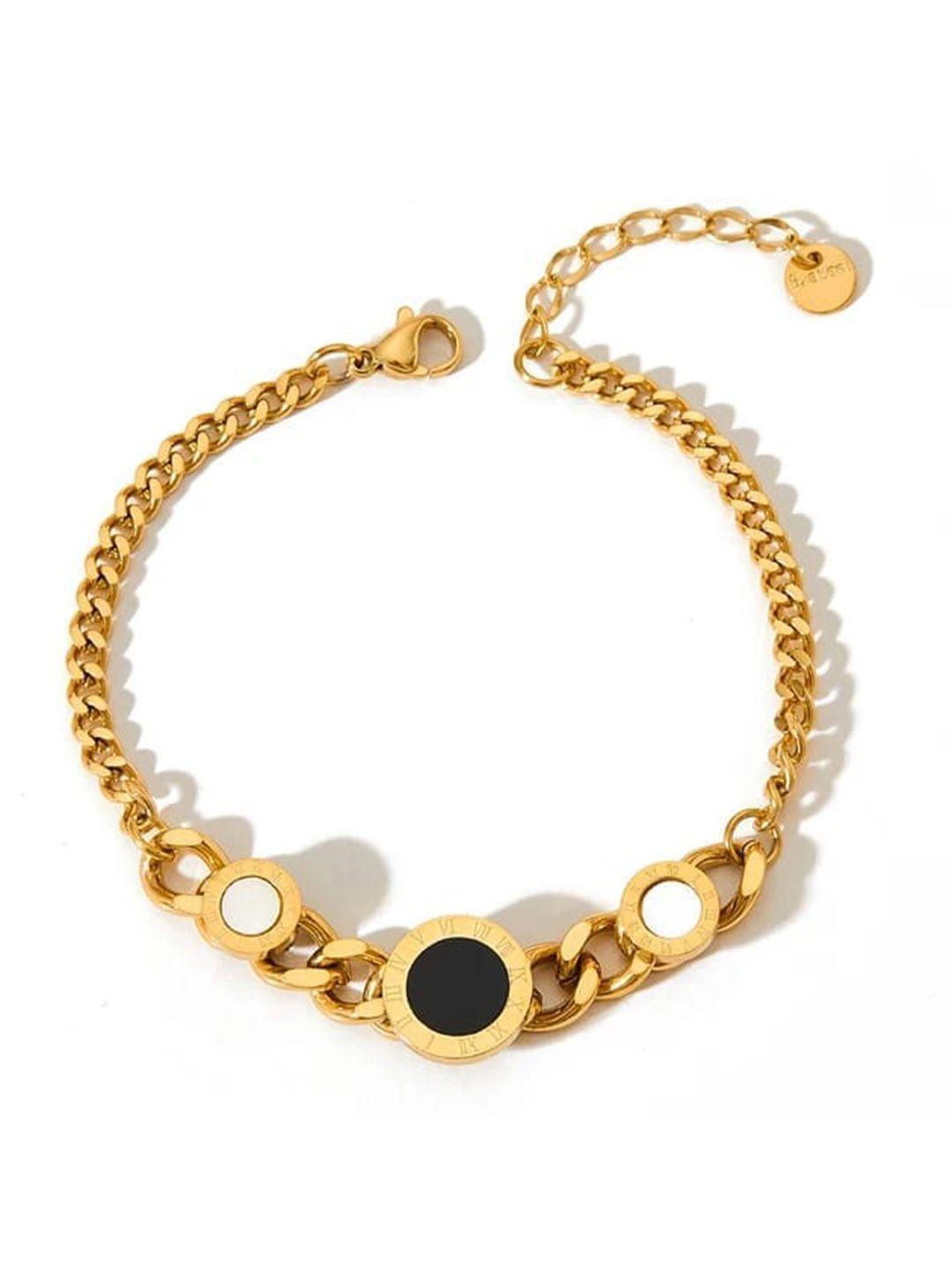 krystalz women gold-plated stainless steel link bracelet