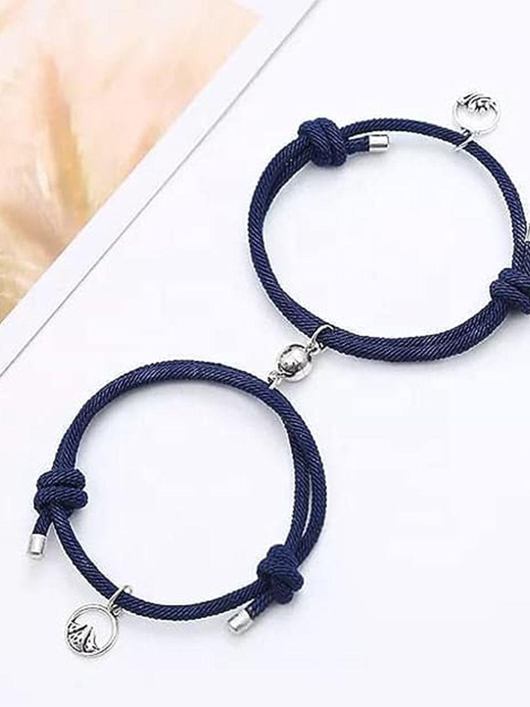 krystalz unisex set of 2 charm bracelet