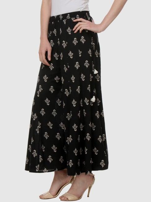 ksut black cotton printed palazzos