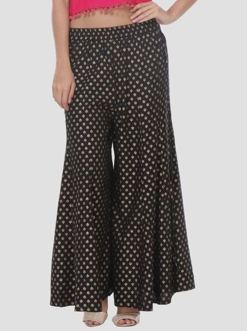 ksut black printed palazzos