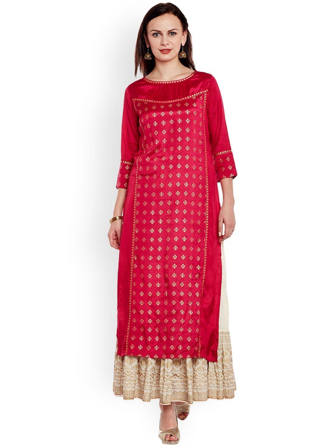 ksut ethnic motifs printed a-line kurta