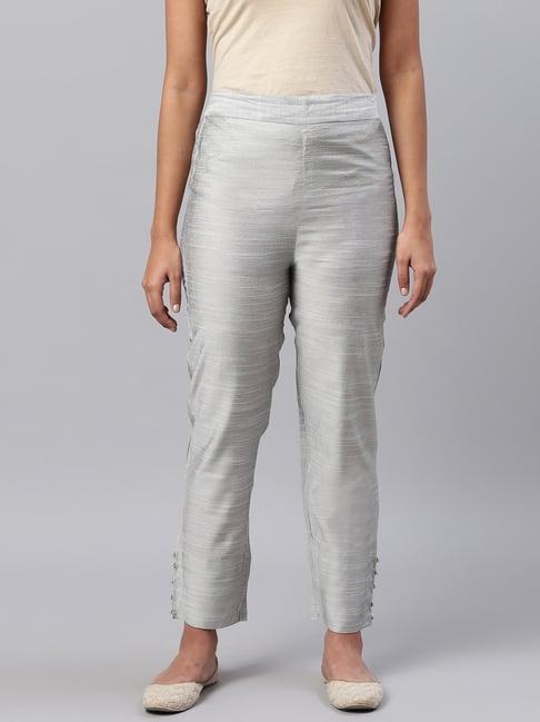 ksut grey regular fit pants