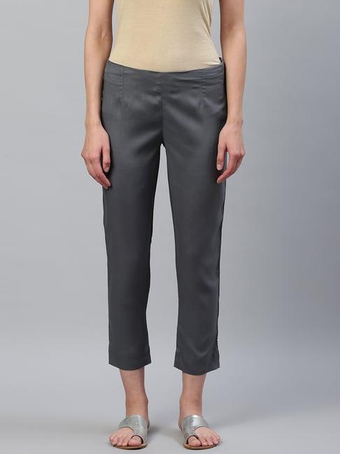 ksut grey regular fit pants