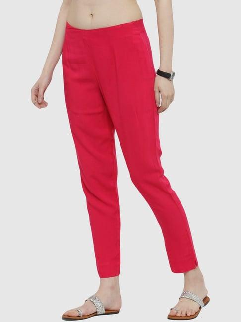 ksut hot pink regular fit pants