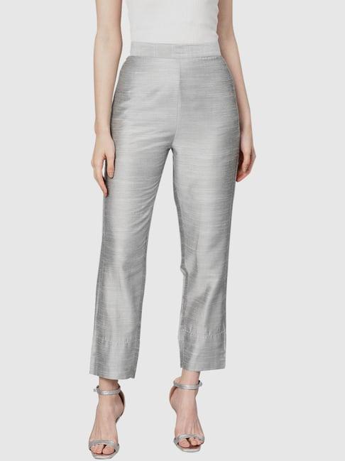 ksut silver regular fit pants