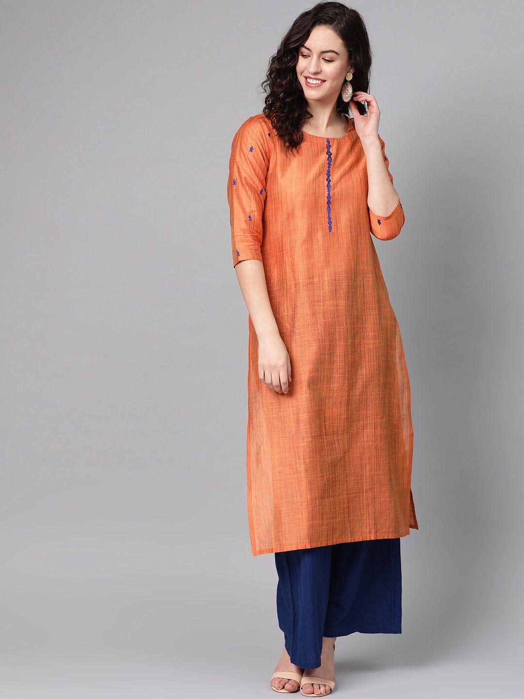 ksut women orange kurta