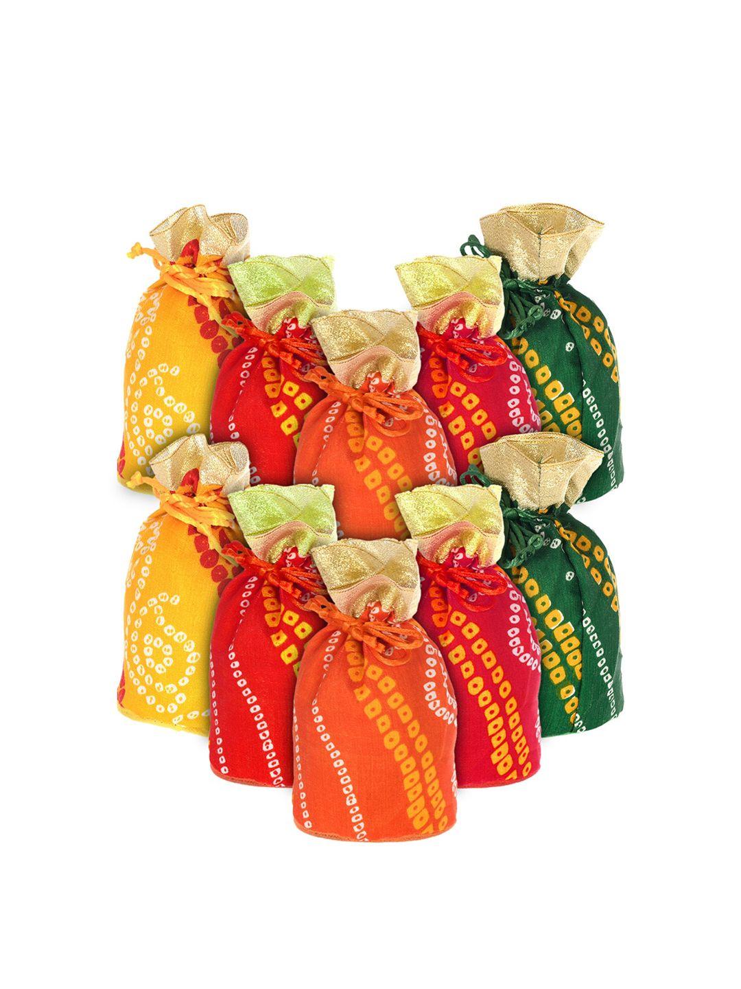 kuber industries adults set of 10 assorted printed potli bag