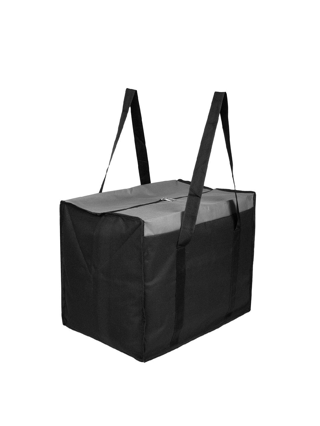 kuber industries black solid foldable duffle bag