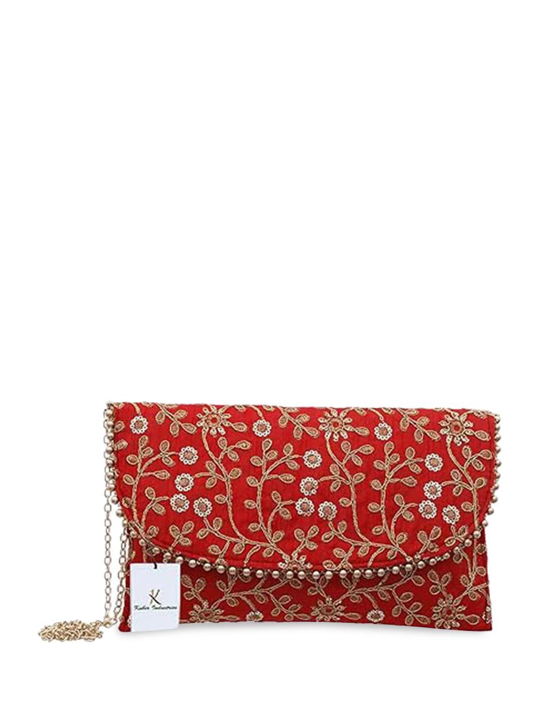kuber industries embroidered purse clutche