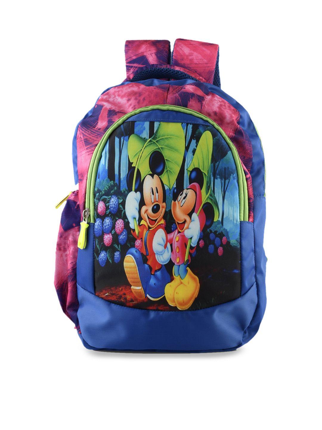 kuber industries kids multicoloured disney mickey & friends backpack