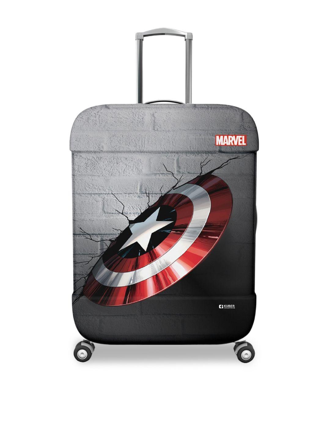 kuber industries marvel captain america printed water resistant anti wrinkle luggage cover