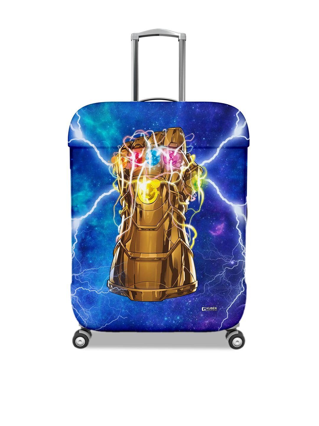 kuber industries marvel the infinity gauntlet printed water resistance luggage cover-large