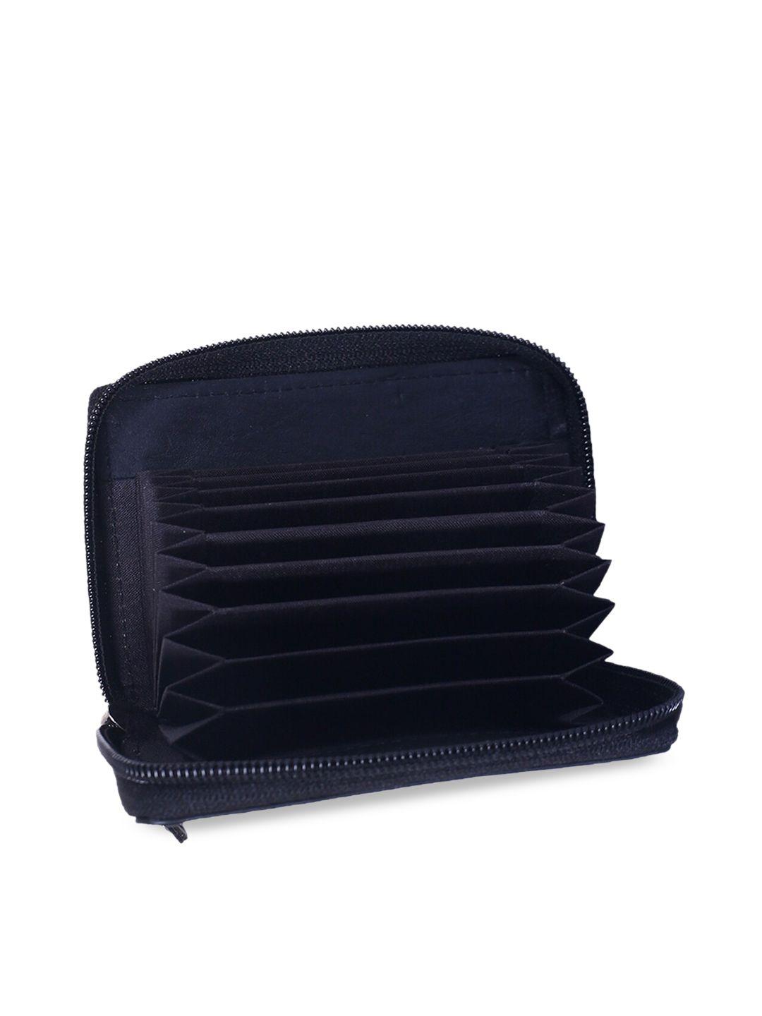 kuber industries navy blue leather zip around wallet