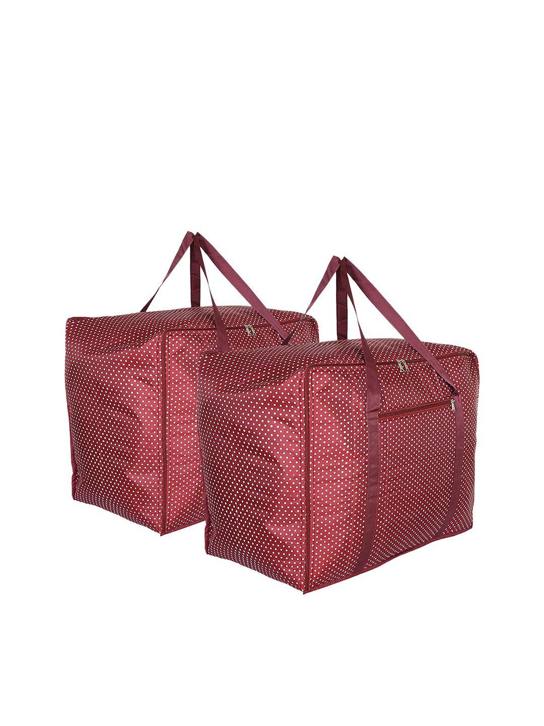 kuber industries pack of 2 printed foldable travel duffel bags