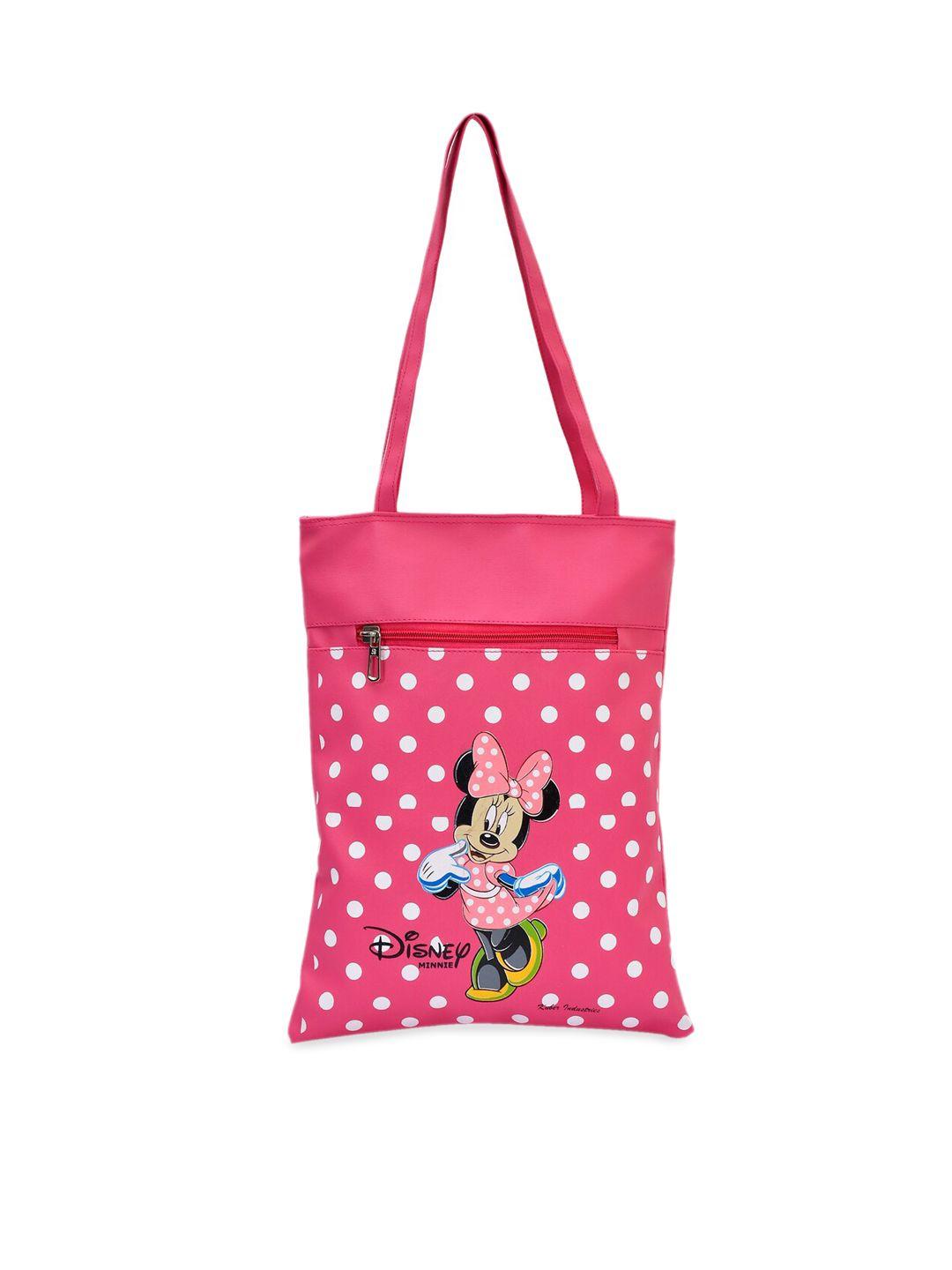 kuber industries pink printed tote bag