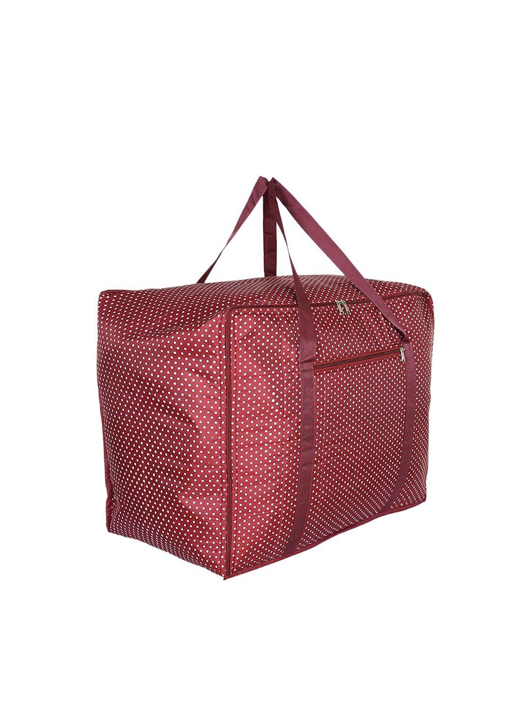 kuber industries polyester polka dot large size foldable duffle bag