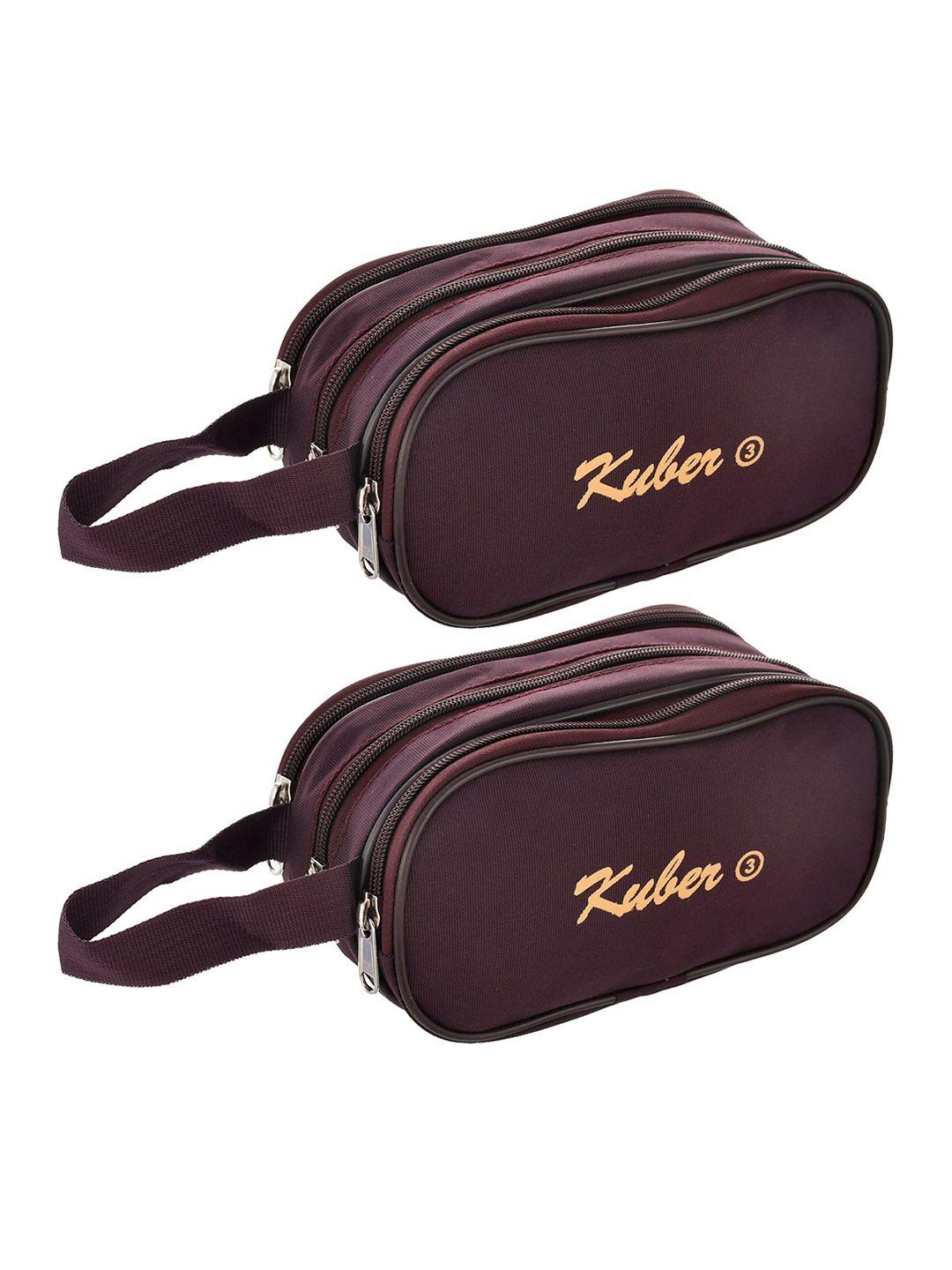 kuber industries set of 2 maroon travel pouch