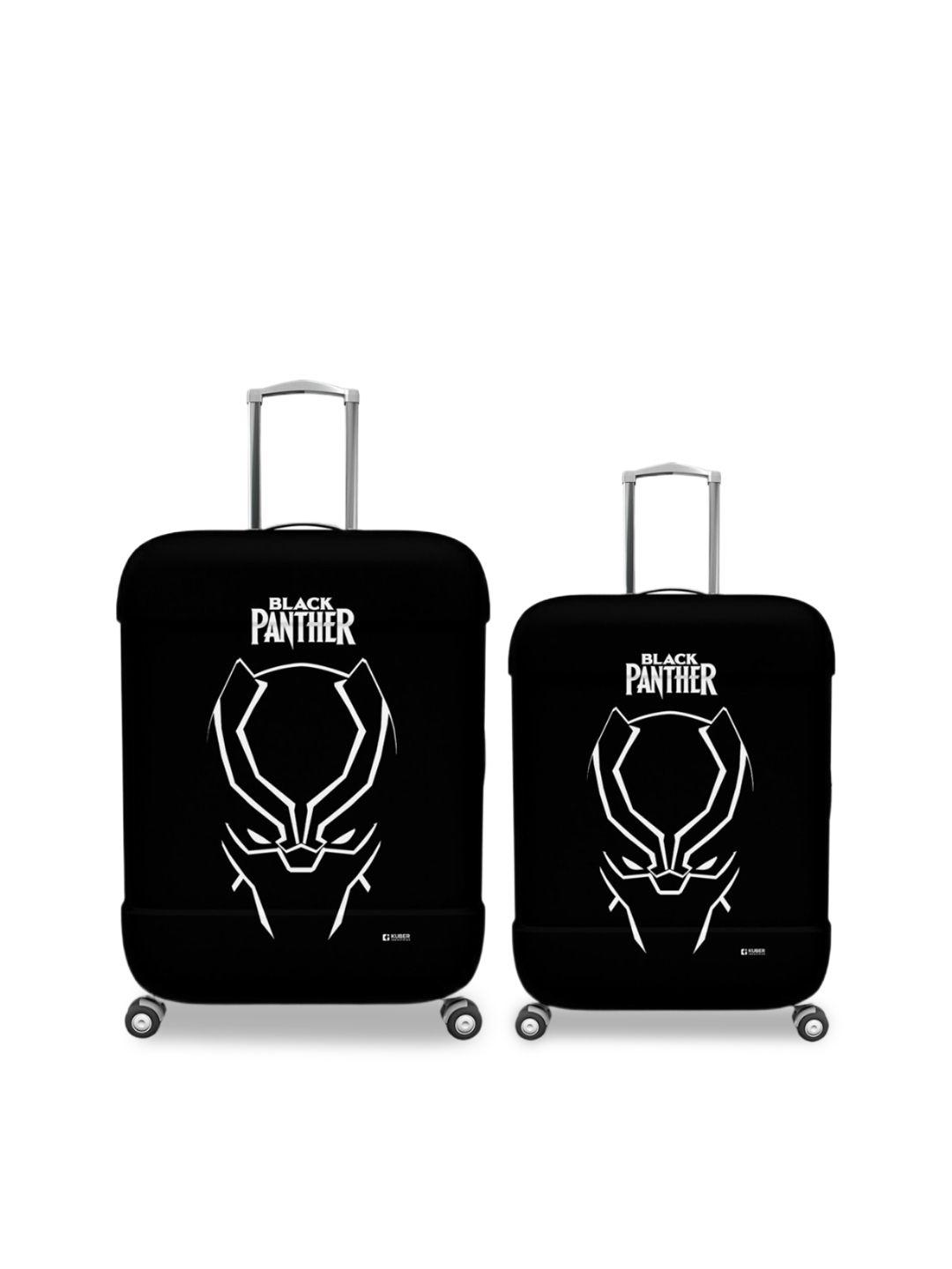 kuber industries set of 2 marvel black panther printed water resistant luggage cover