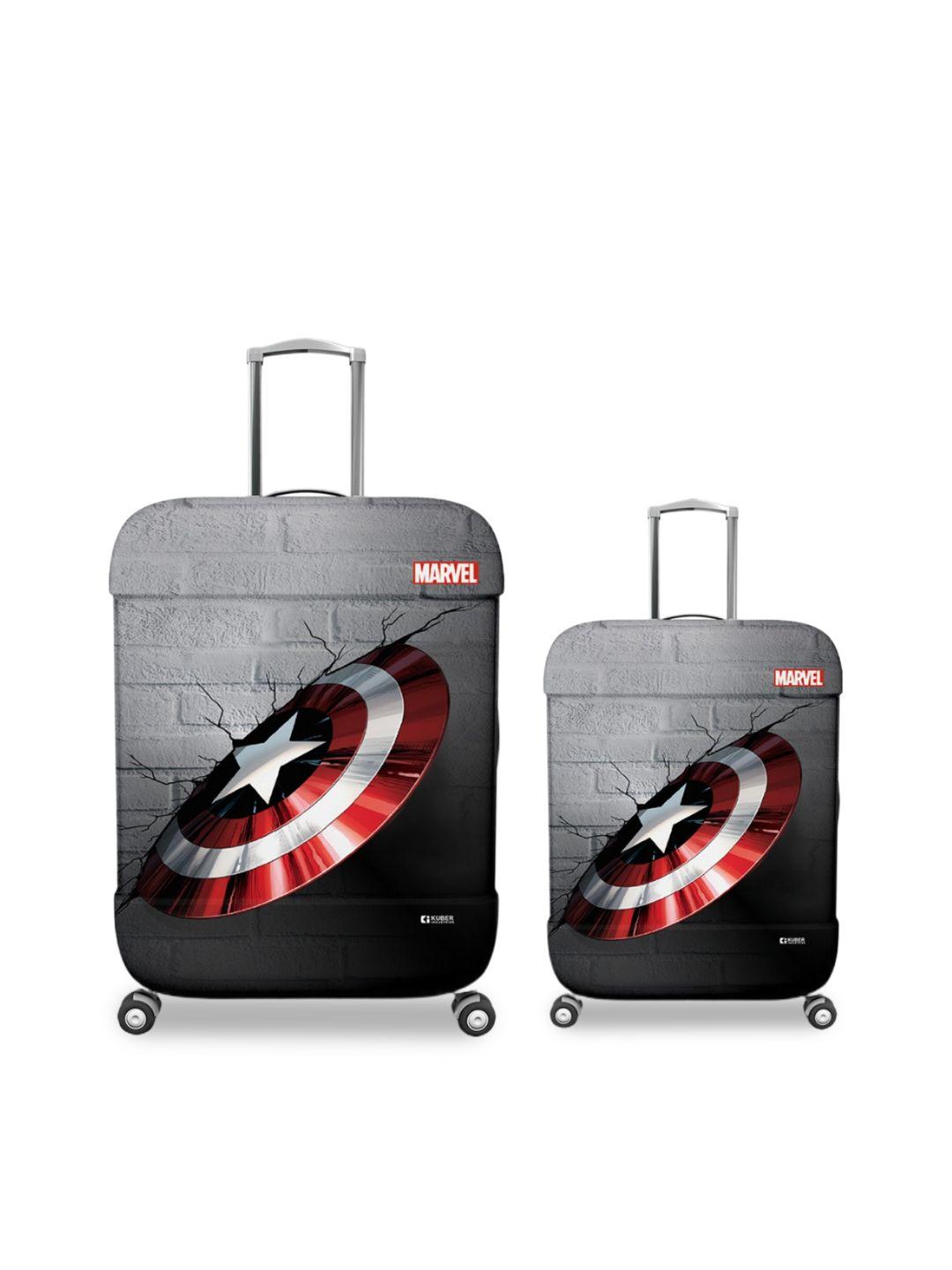 kuber industries set of 2 printed water resistant anti wrinkle luggage cover