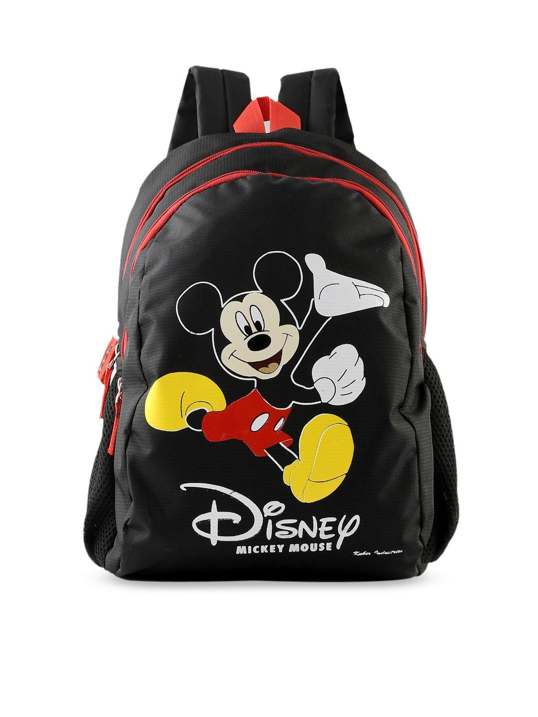 kuber industries unisex kids black mickey mouse printed backpack