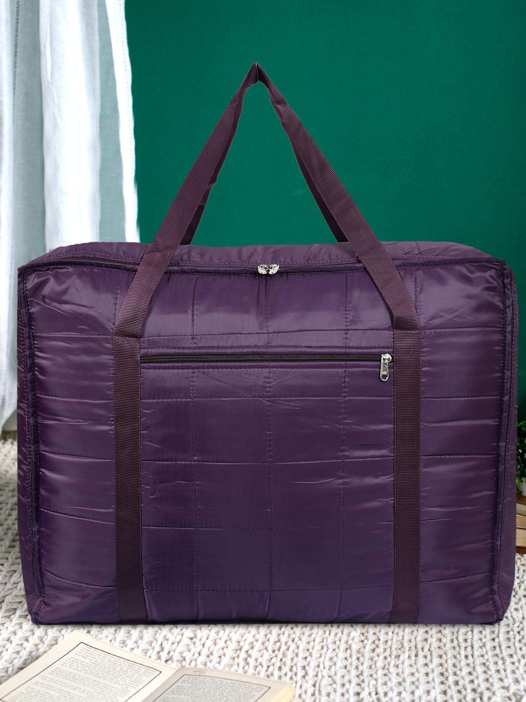 kuber industries unisex purple solid jumbo attachi travel storage bag