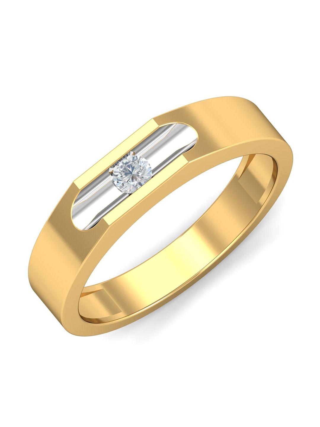 kuberbox zuza men 18kt gold diamond-studded ring- 5.15 gm