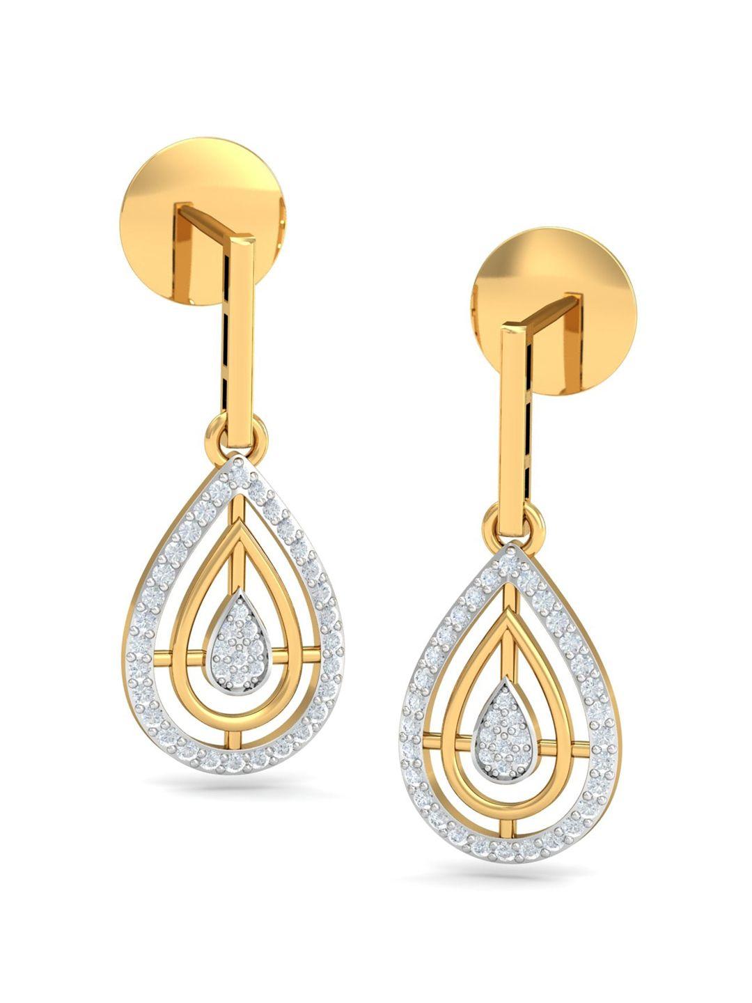 kuberbox alina wonder 18kt gold diamond-studded earrings-2.92gm