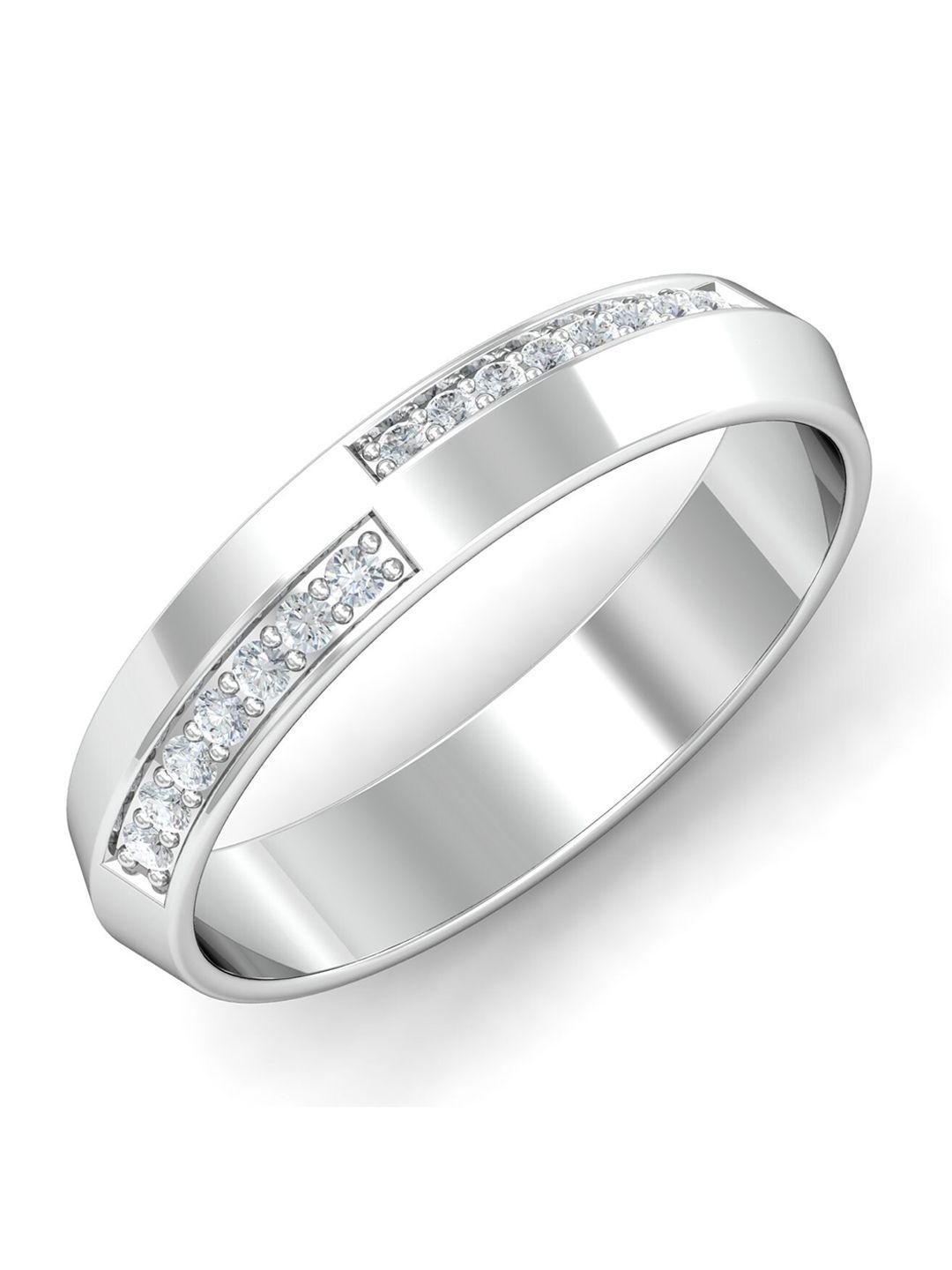 kuberbox men 18kt gold amora couple diamond-studded ring-4.37 gm