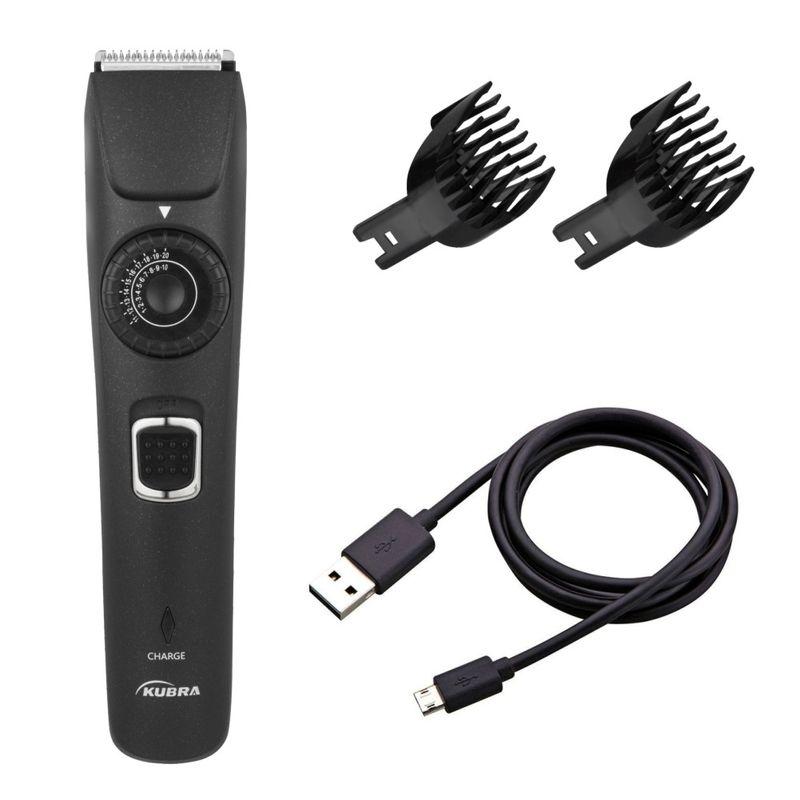 kubra kb-1001 fast charging rechargeable runtime: 90 min trimmer for men & women (black)