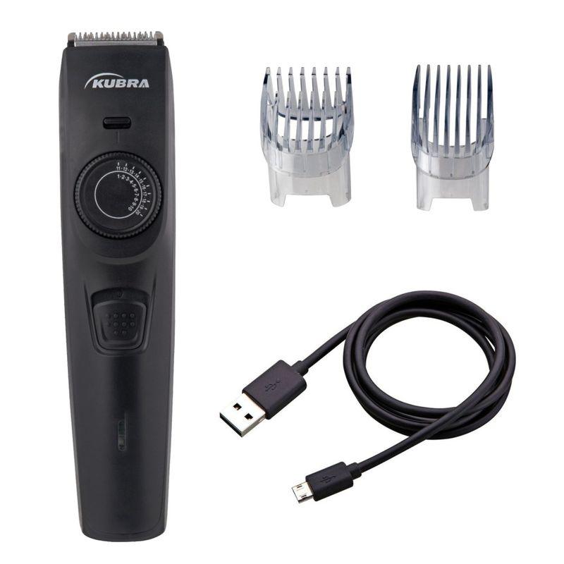 kubra kb-1088 40 length settings rechargeable trimmer for men & women (black)