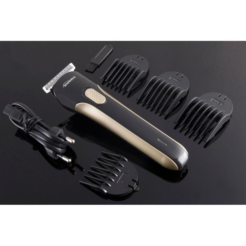 kubra kb-2022 rechargeable hair & beard trimmer: 60 min trimmer for men (black)