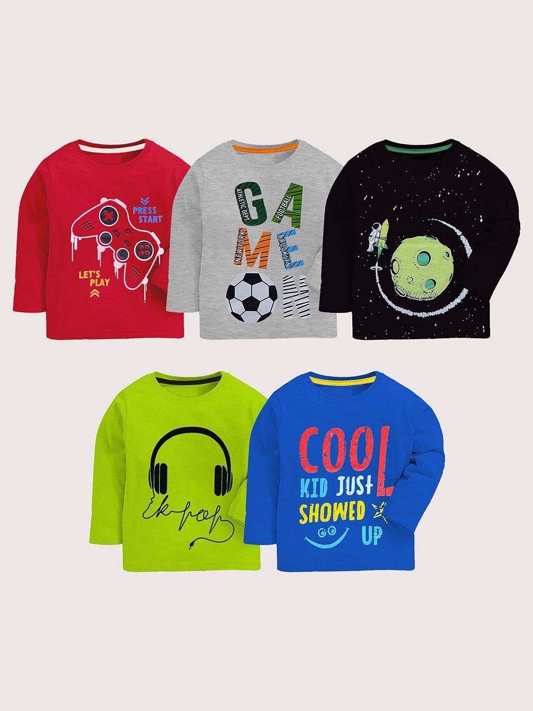 kuchipoo-boys-multicoloured-typography-5-printed-applique-t-shirt