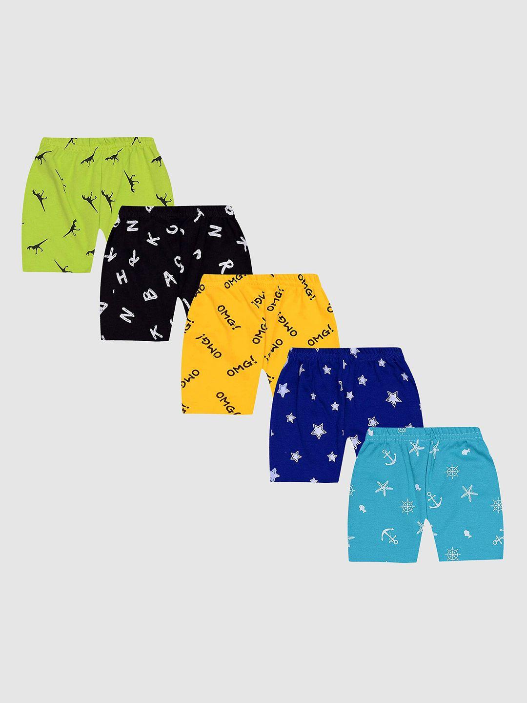 kuchipoo kids pack of 5 conversational printed shorts