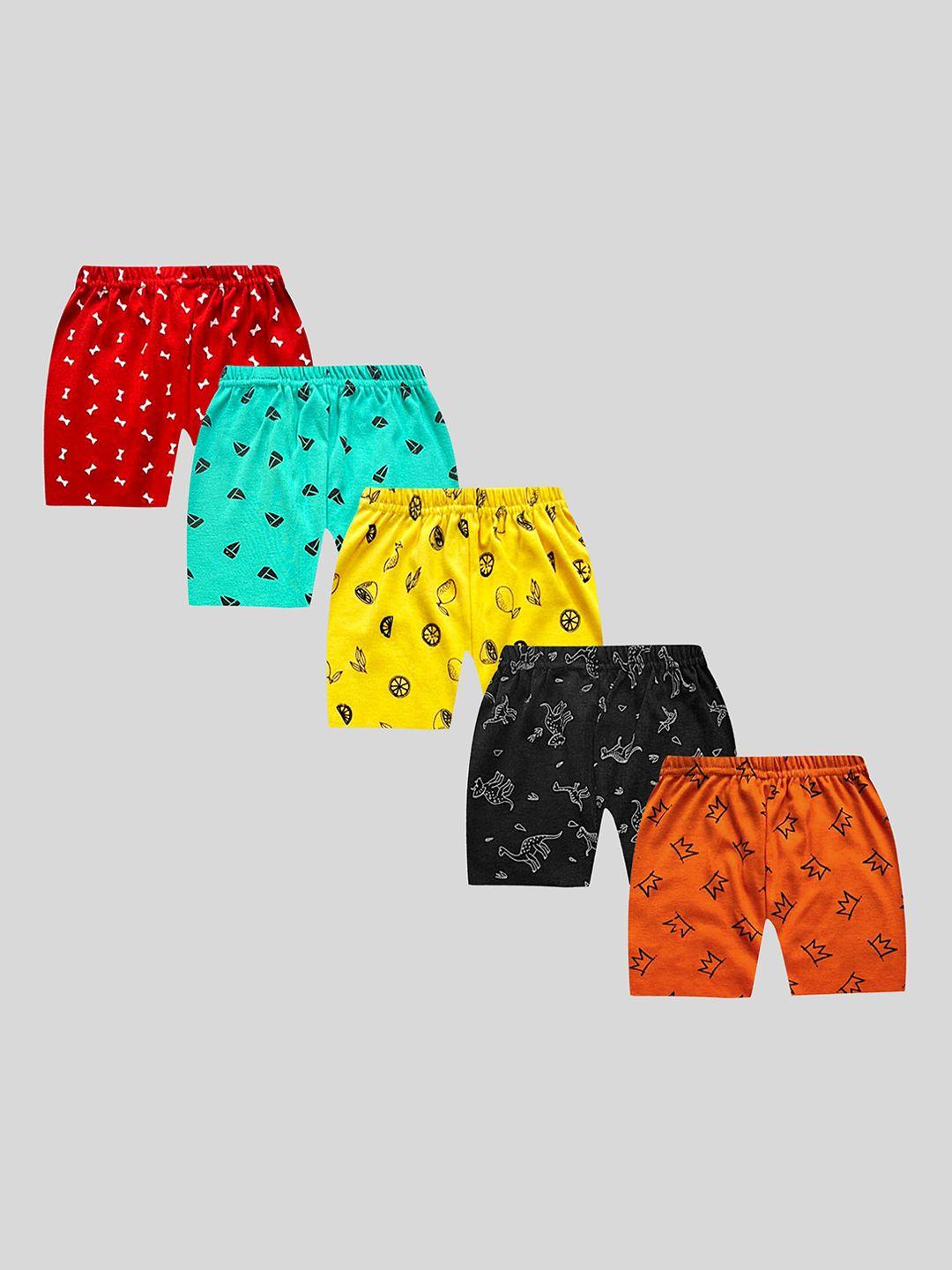 kuchipoo kids pack of 5 printed shorts