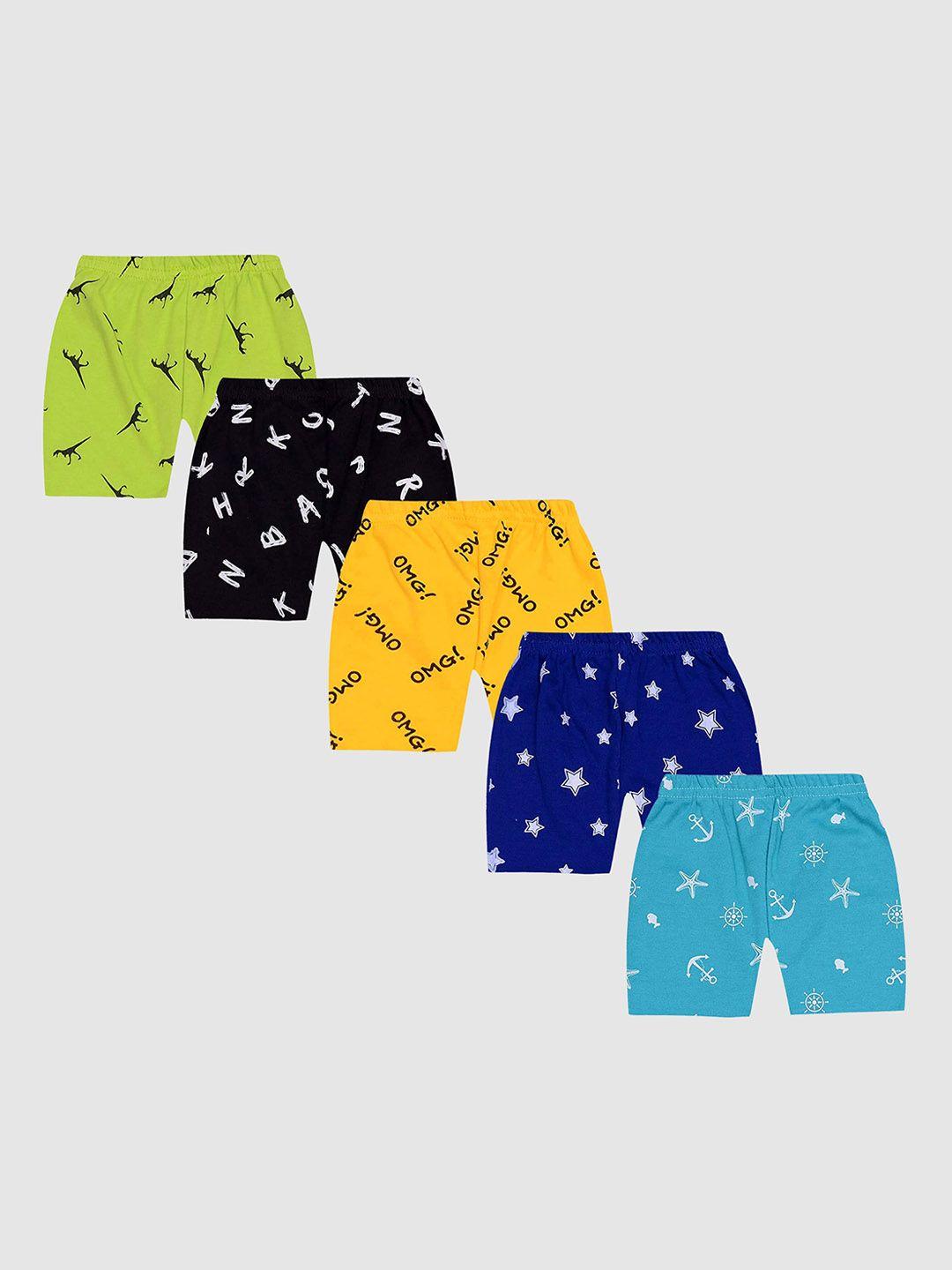 kuchipoo kids pack of 5 printed shorts