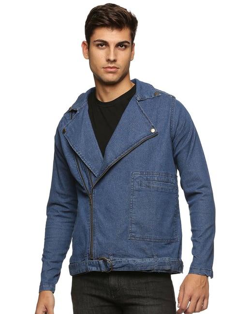 kultprit blue slim fit jacket