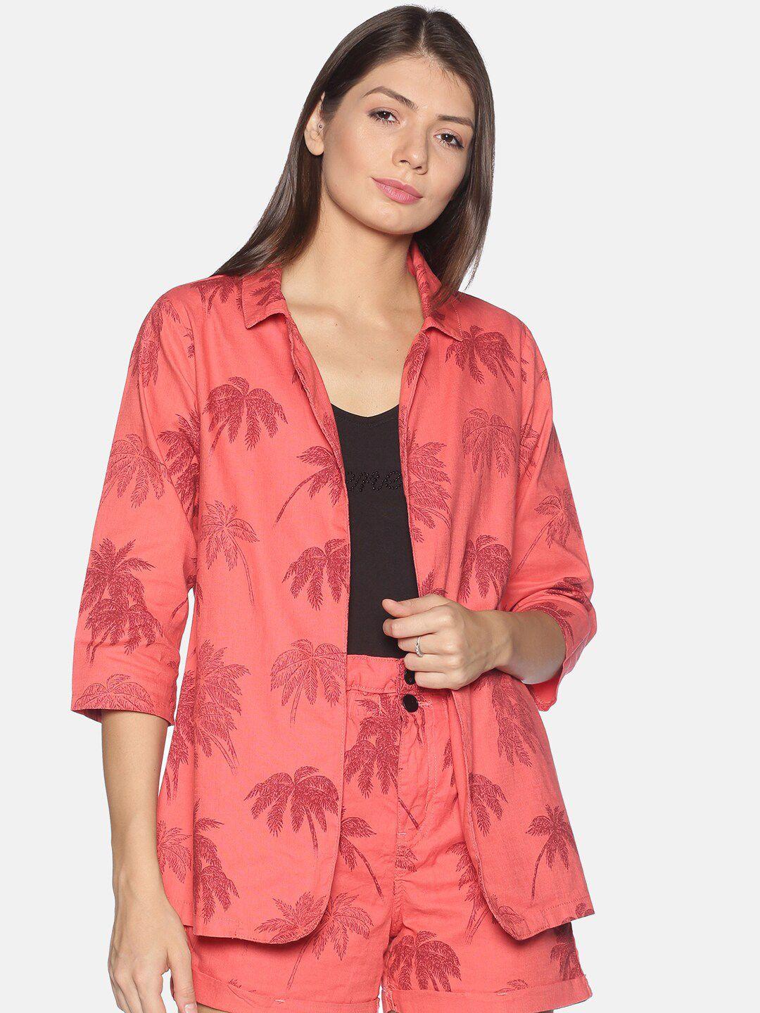 kultprit tropical printed cotton shrug