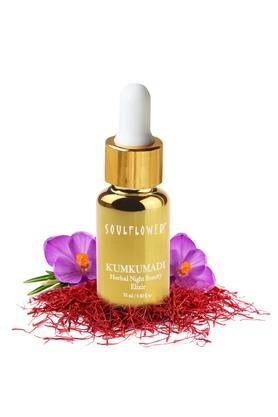 kumkumadi tailam oil with saffron and almond for skin moisturizing, glowing, brightening, pigmentation control, 12ml