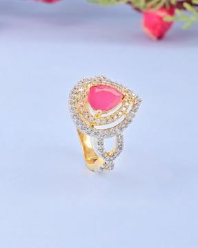 kundan & stone studded ring