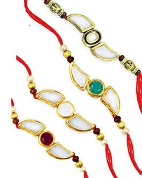 kundan bracelet with bead detail