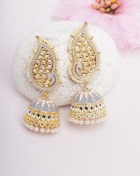 kundan contemporary jhumkas